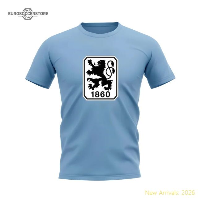 Premium Official 1860 Munich Badge T-Shirt (Sky)