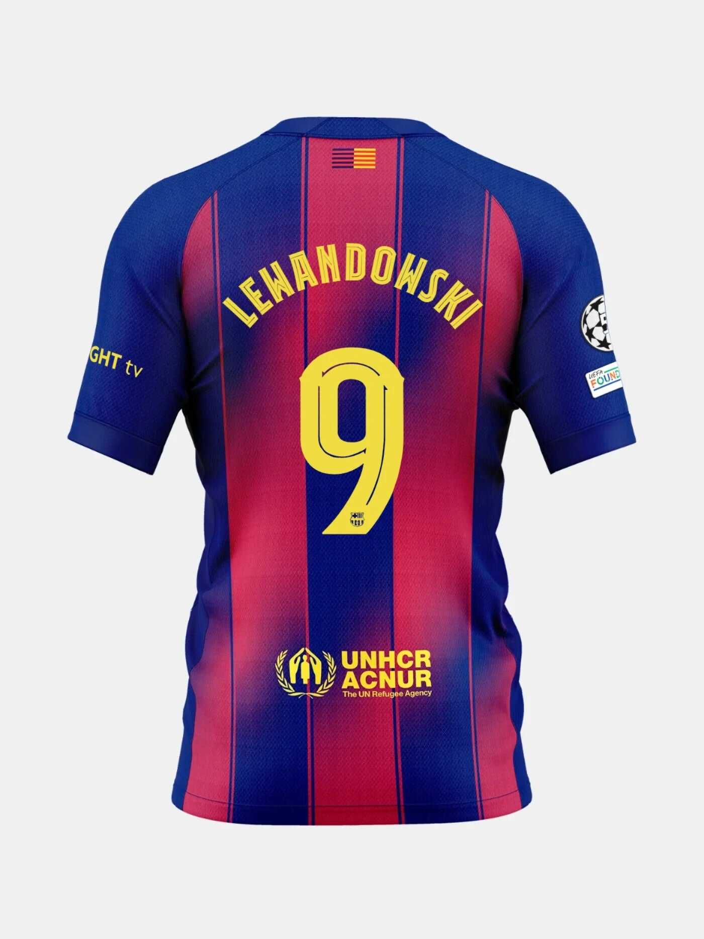 Barcelona Lewandowski #9 Home 2025/26 Soccer Jersey - UCLAuthentic Kit
