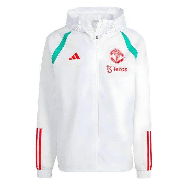 classic 2023-2024 Man Utd Allweather Jacket (White)