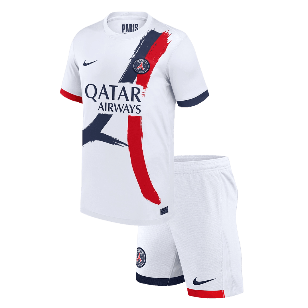 Kid's PSG Away Soccer Jersey Kit(Jersey+Shorts) 2024/25 Authentic Kit