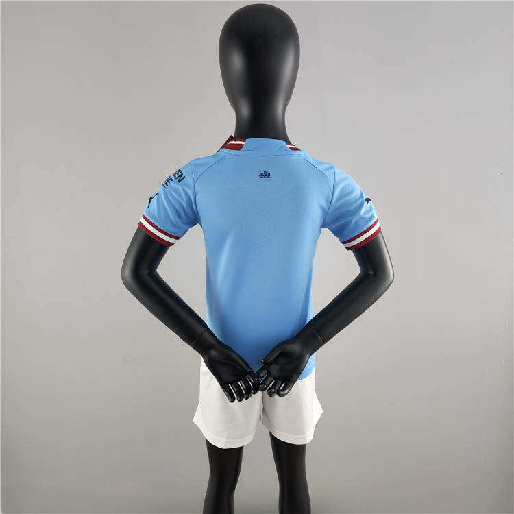 Kids Manchester City 2223 Home Kit ShirtShorts - Official Replica