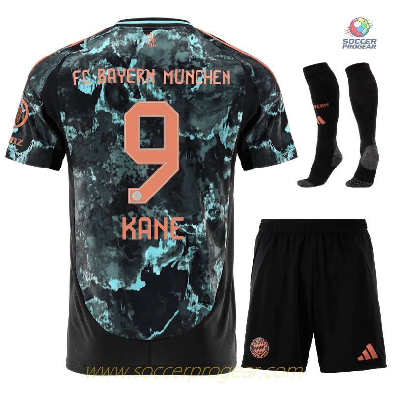Bayern Munich Away Youth Football Kit Team Jersey 2024-25 Edition Kane