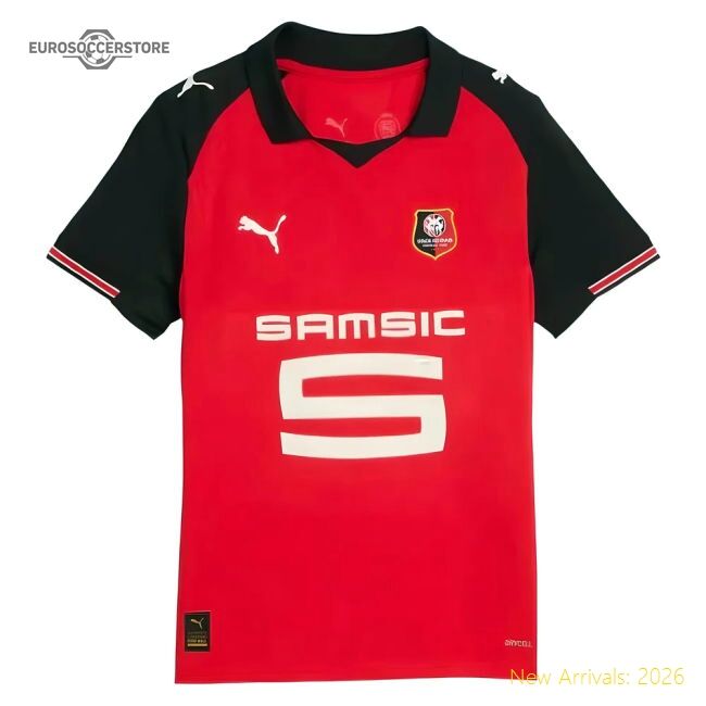 Top-Quality 2025-2026 Stade Rennais Home Shirt (Kids) (Wooh 4)