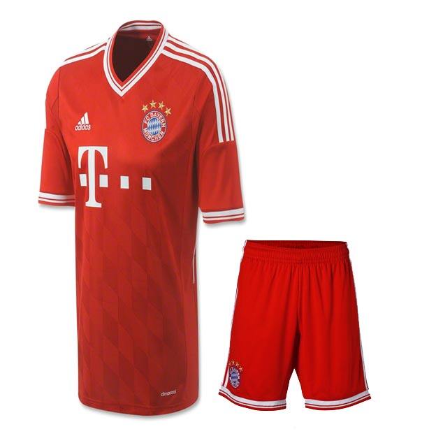 13-14 Bayern Munich Home Jersey Whole KitShirtShortSocks - Official
