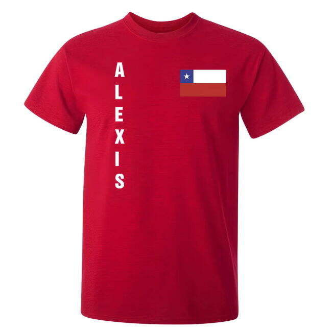 Professional Alexis Sanchez Chile Flag T-Shirt (Red) Performance