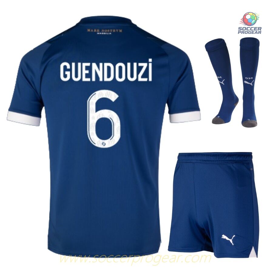 OM 2023 2024 AWAY KIDS KIT JERSEY GUENDOUZI