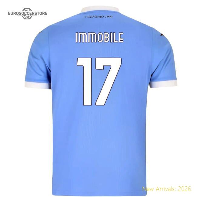 Authentic 2025-2026 Lazio Home Shirt (Kids) (Immobile 17)