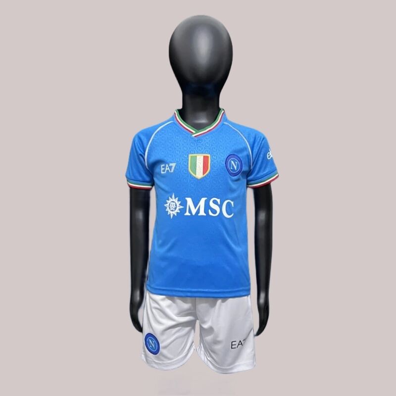 Kids 2324 Napoli Home Kit ShirtShorts - Official Replica 18542