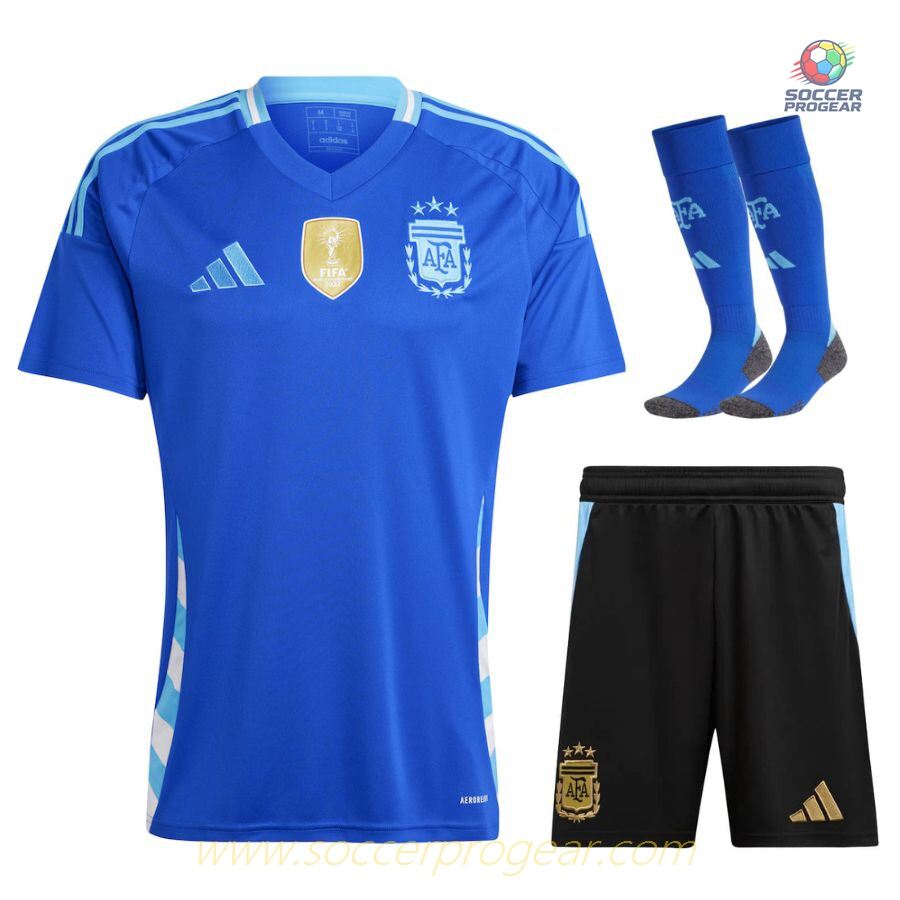 Argentina Away Child Soccer Uniform Team Jersey 2024-25 Edition