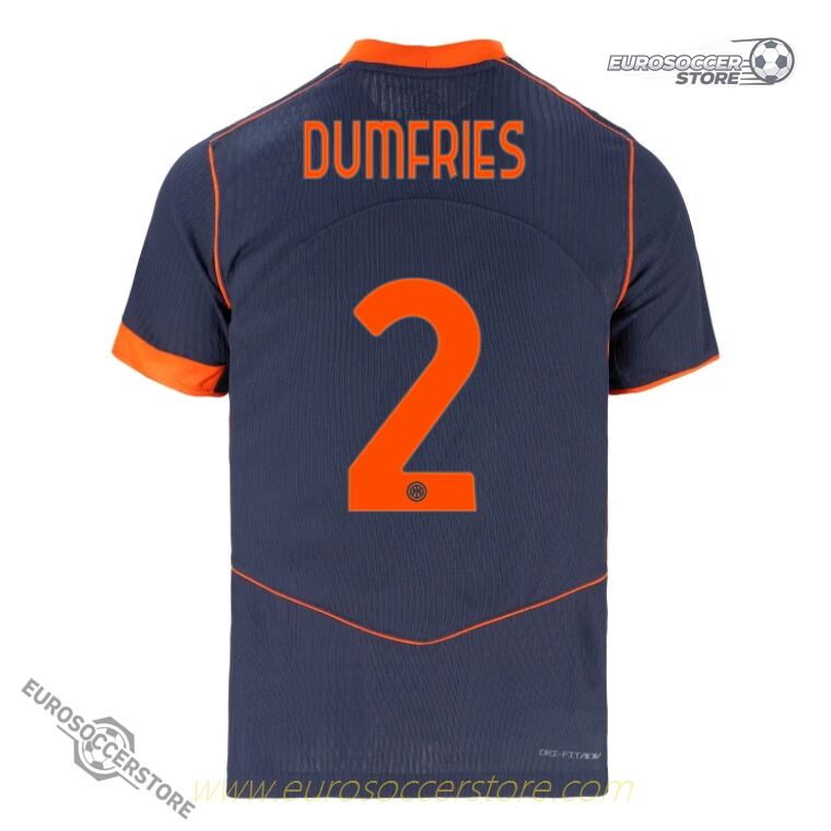 Inter Milan 25-26 Third Jersey (Player Version) for DUMFRIES 2