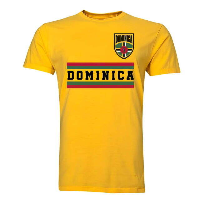 Dominica Core Football Country T-Shirt (Yellow)