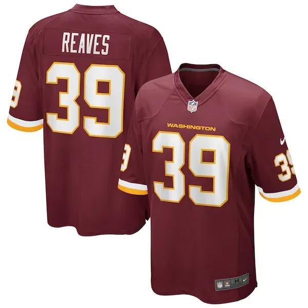 None Jeremy Reaves Game Jersey - Burgundy | NFL Player Jersey
