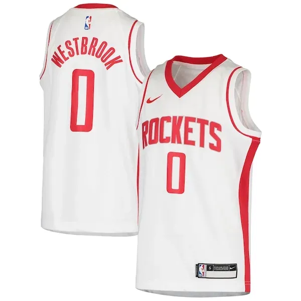 Russell Westbrook HOU Championship Basketball Jersey - White