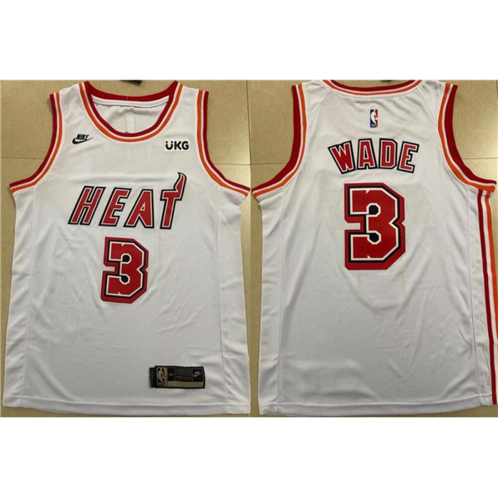 Performance Modern Men's MIA #3 Dwyane White Basketball Jersey