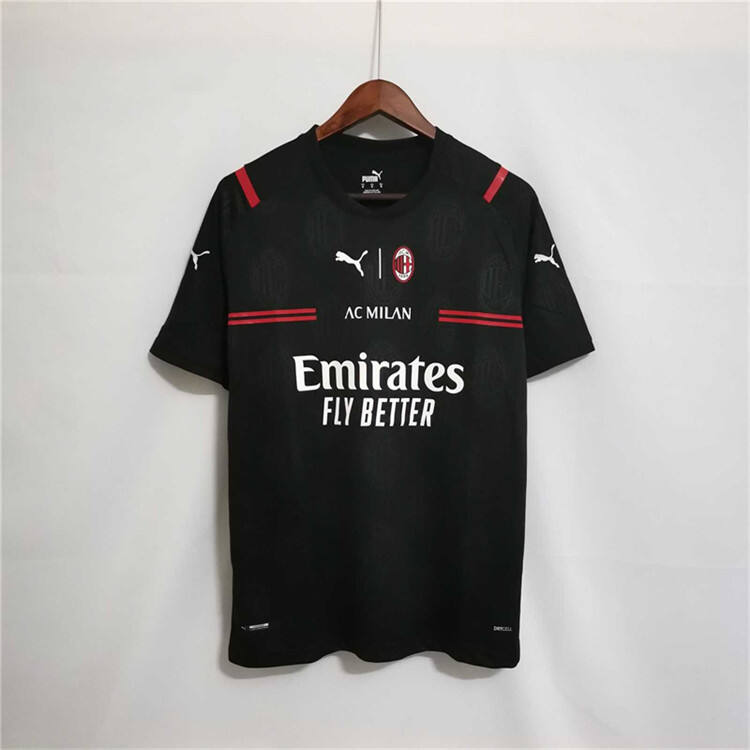 AC Milan 21-22 Away Black Soccer Jersey Football Shirt - Official