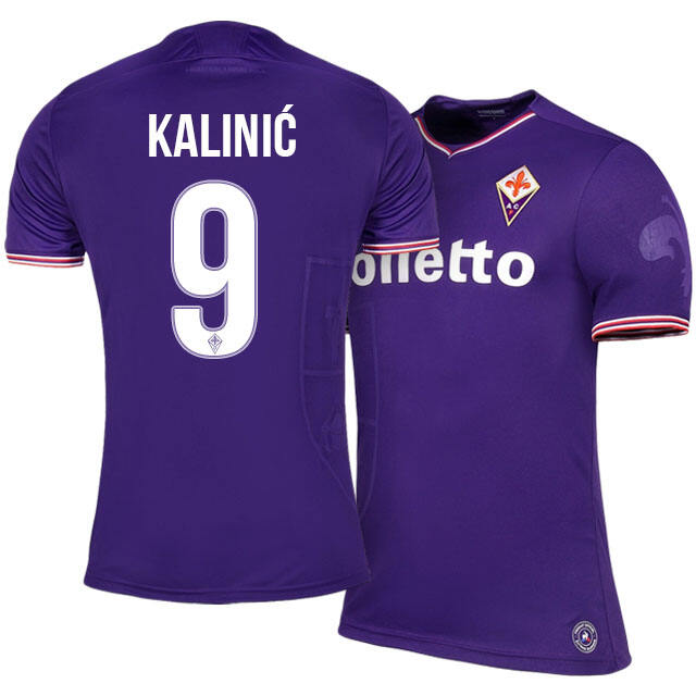 Fiorentina Home 201718 9 Nikola Kalinic Soccer Jersey Shirt -