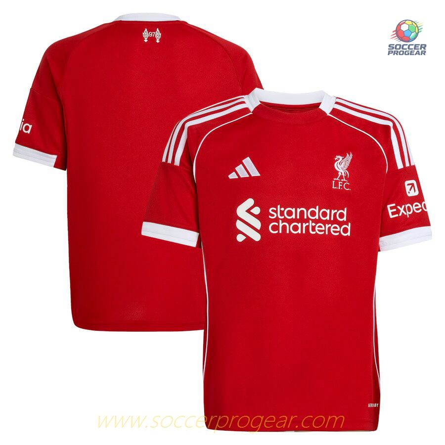 Liverpool Home Youth Team Jersey 2025-2026 Season