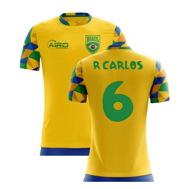 2025-2026 Brazil Home Concept Football Shirt (R Carlos 6) - Kids