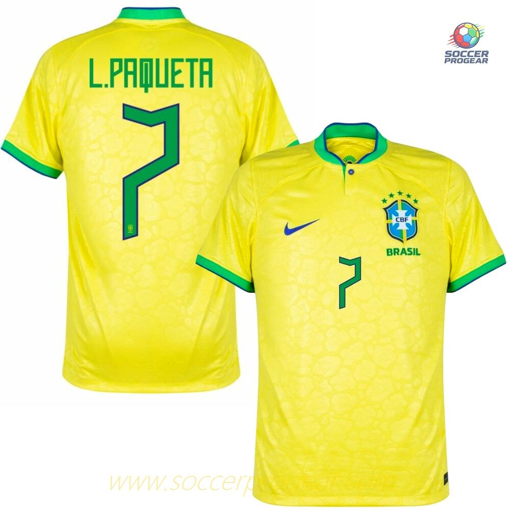 BRAZIL Authentic HOME JERSEY WORLD CUP 2022 L.PAQUETA