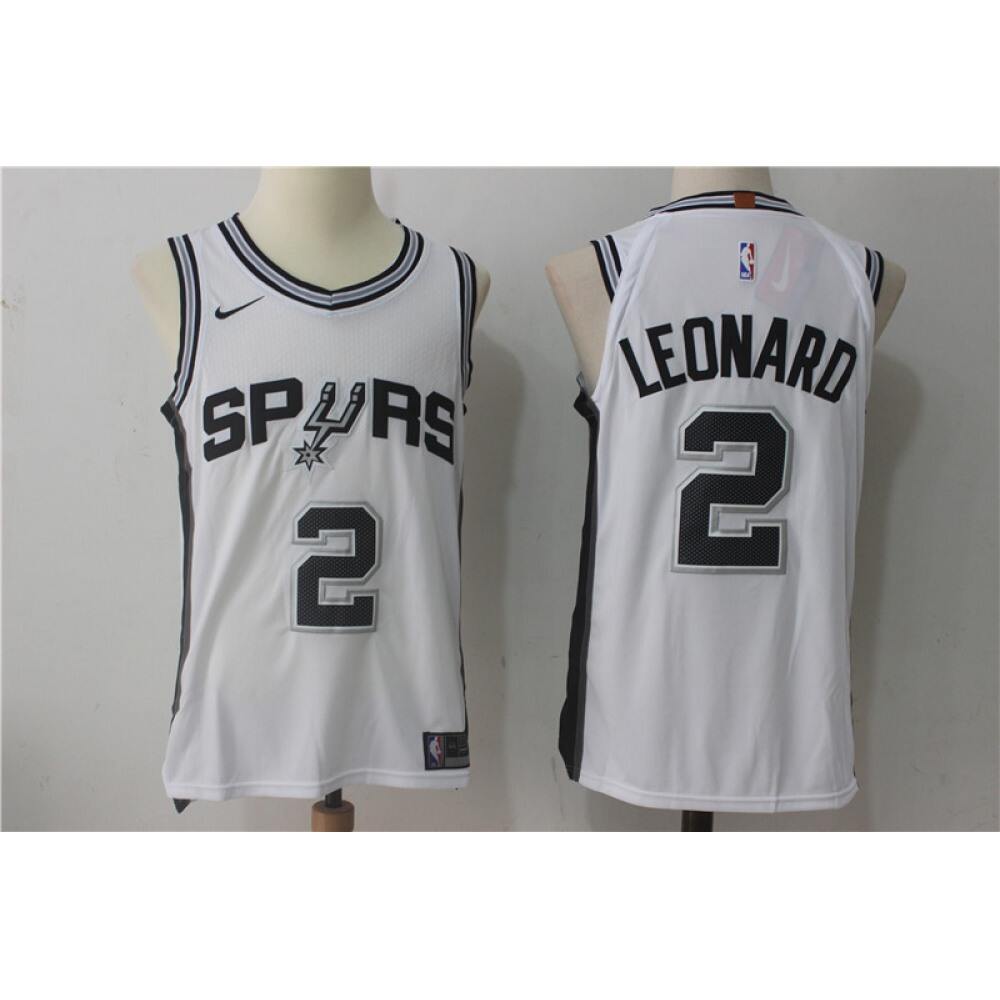 Men's San Antonio Spurs #2 Kawhi Leonard White Stitched NBA Jersey