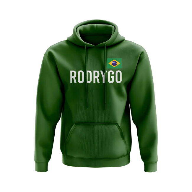 Team Rodrygo Brazil Name Hoody (Green) Athletic Soccer Premium