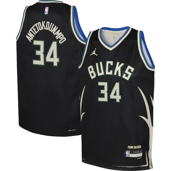 Giannis Antetokounmpo MIL Swingman Jersey - top-tier NBA - Black