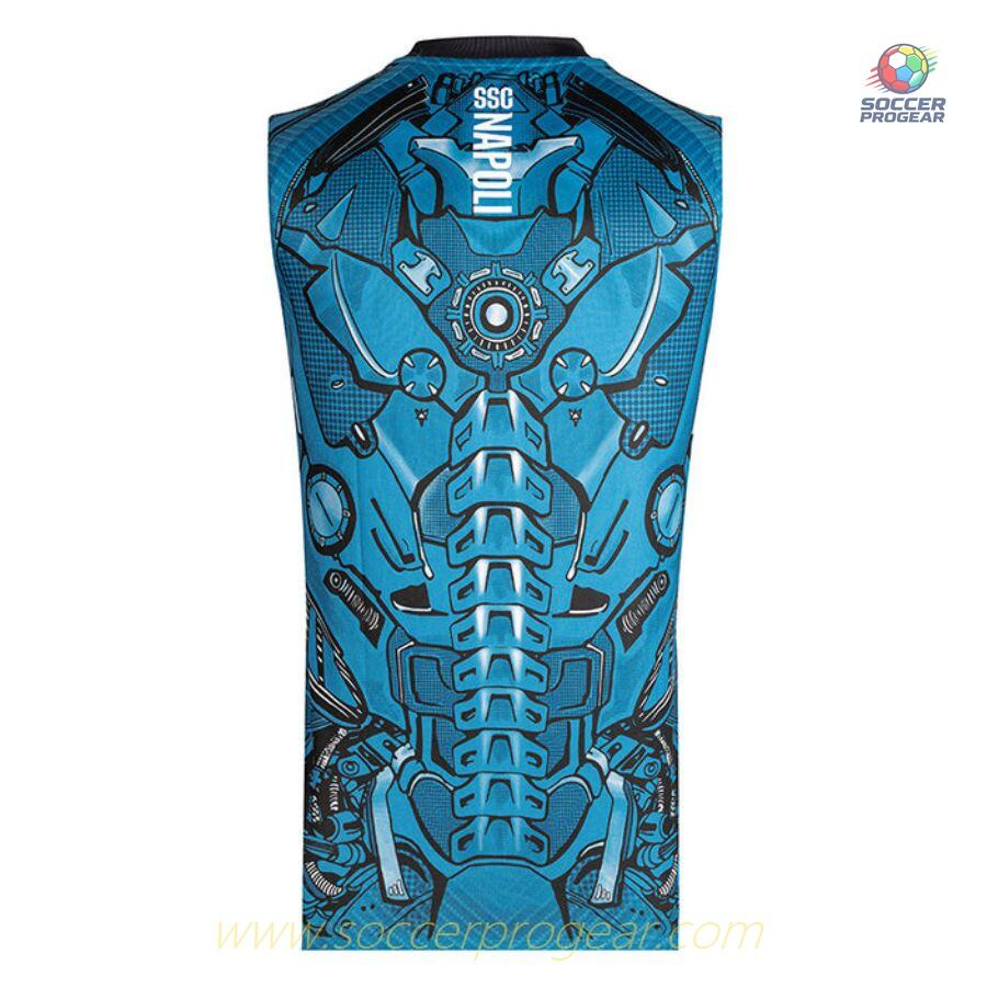 NAPLES Authentic 2025/26 Collection TRAINING JERSEY BLUE SLEEVELESS