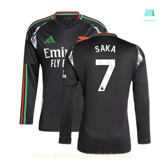 2024-2025 Arsenal Away Long Sleeve Shirt (Saka 7)