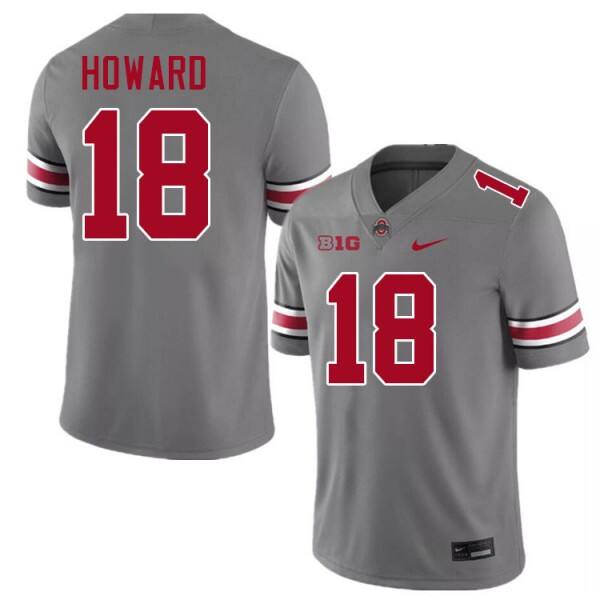 Men Ohio State Buckeyes Will Howard #18 Big Ten Jersey - Budget
