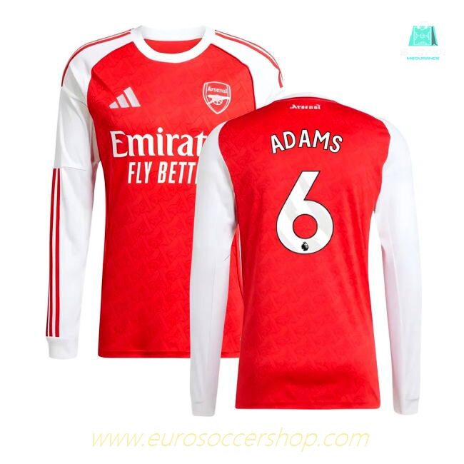 2025-2026 Arsenal Long Sleeve Home Shirt (Adams 6)