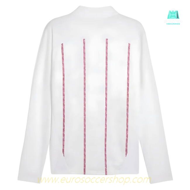 2024-2025 Man City Prematch 1/4 Zip Top (White)