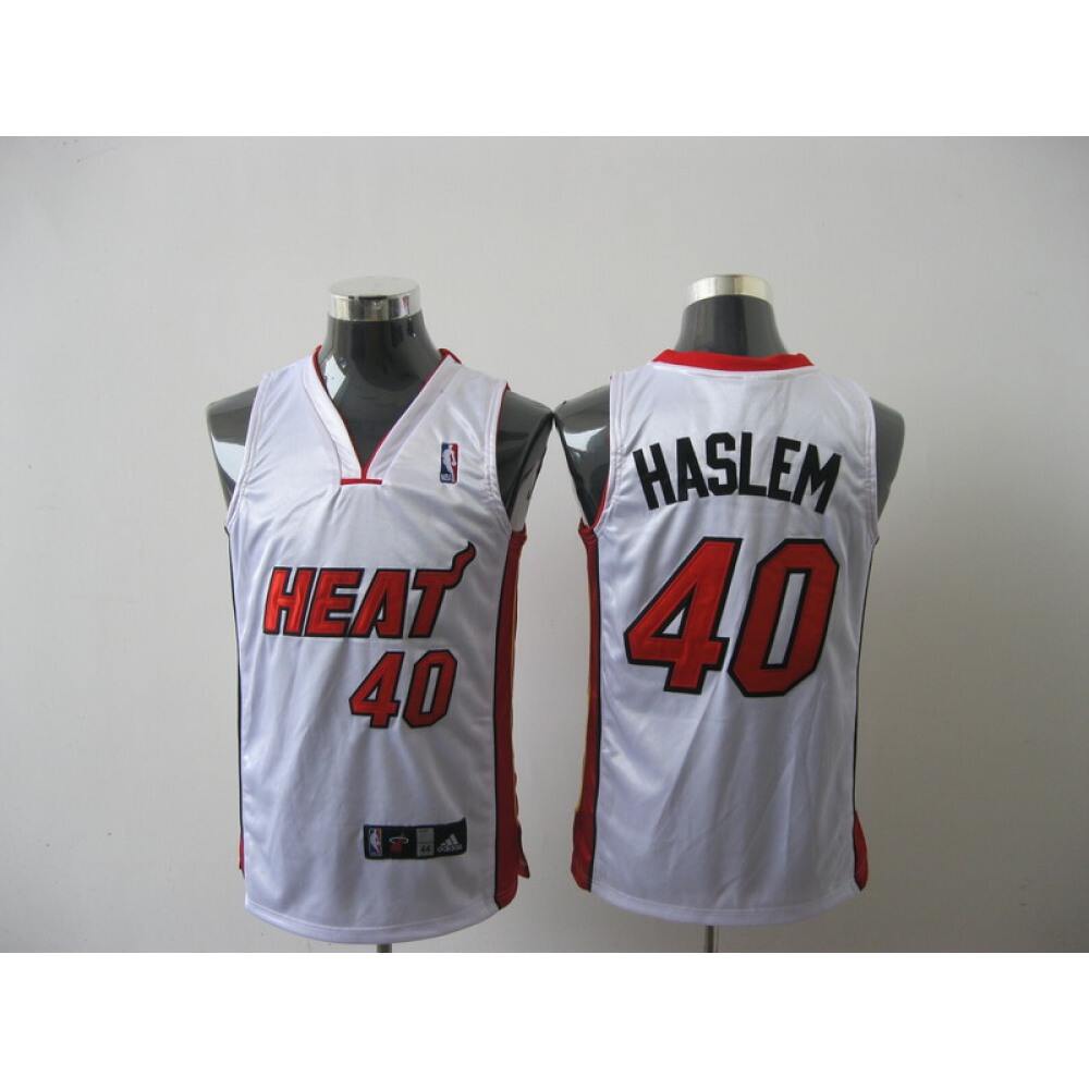 Game Day Professional Men's MIA #40 Udonis White Basketball Jersey