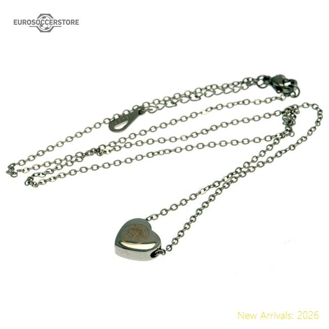 Premium Manchester City Fc Stainless Steel Heart Necklace - Premium