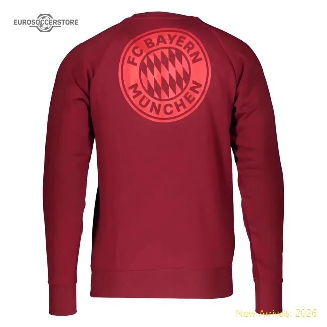 2021-2022 Bayern Munich Graphic Crew Sweat (red) - Unique Style