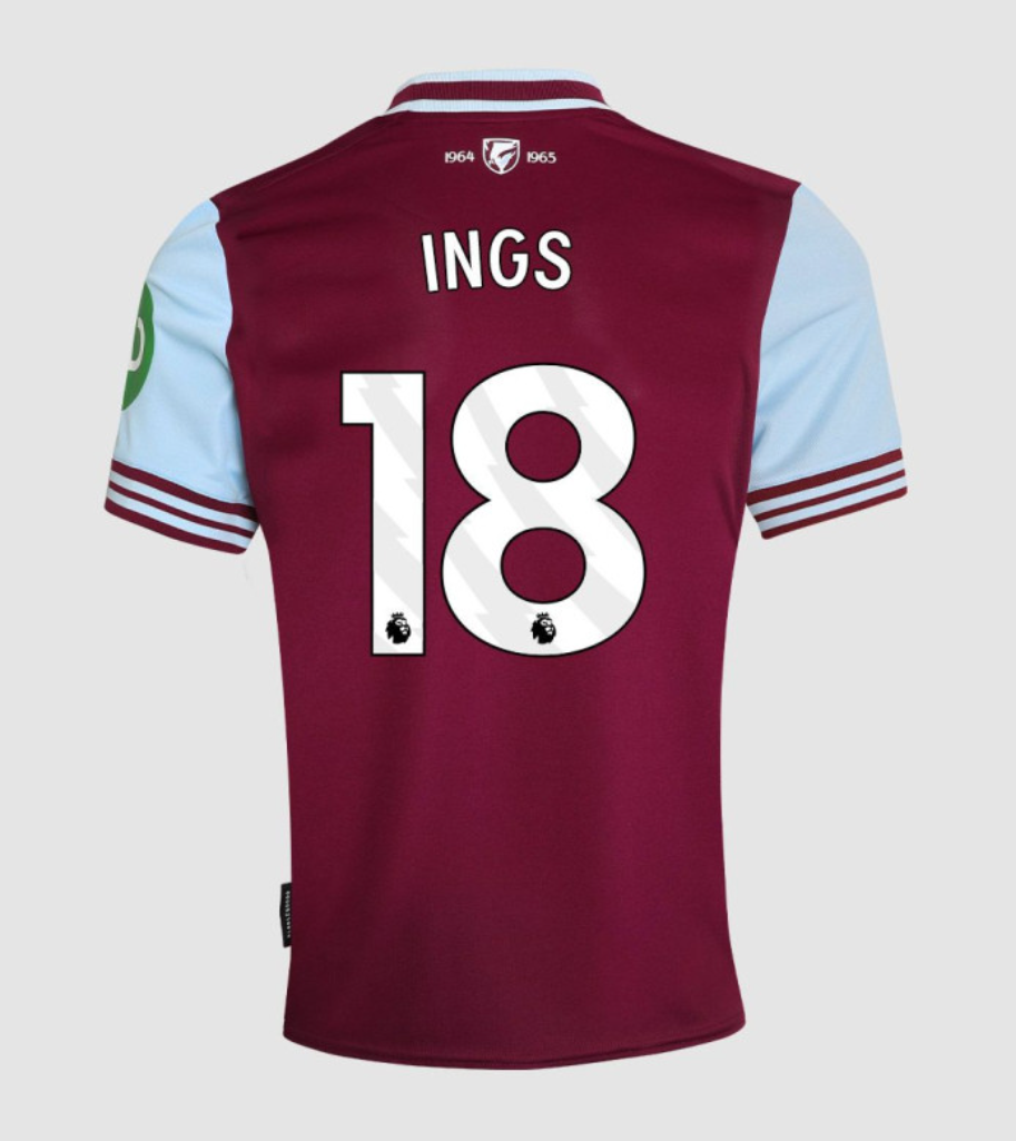24-25 West Ham United Home INGS 18 Football Jersey