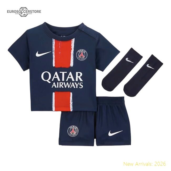 Trending 2024-2025 Psg Home Infants Baby Kit (Your Name)