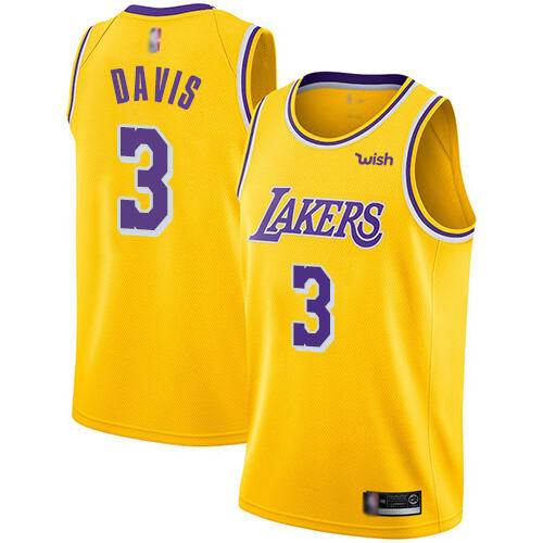 Lakers #3 Anthony Davis Performance 2024 Icon NBA Jersey - Gold