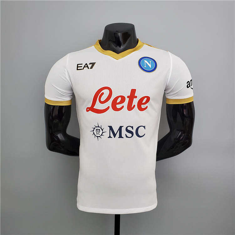 Napoli 21-22 Third White Soccer Jersey Football Shirt Player Version