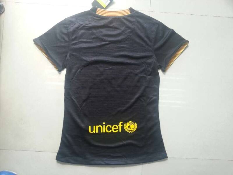 13-14 Barcelona Away Black Womens Soccer Jersey Shirt - Official