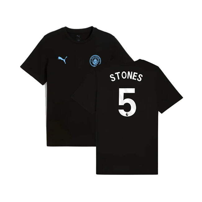 Economical Man City Stones 5 2025-2026 Man City FtblESS Tee (Black)...