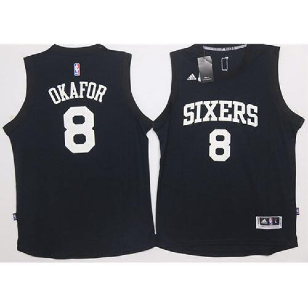 Professional Grade Men's Sixers #8 Jahlil Black Basketball Jersey