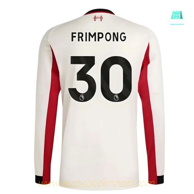 2025-2026 Liverpool Long Sleeve Away Shirt (Frimpong 30)