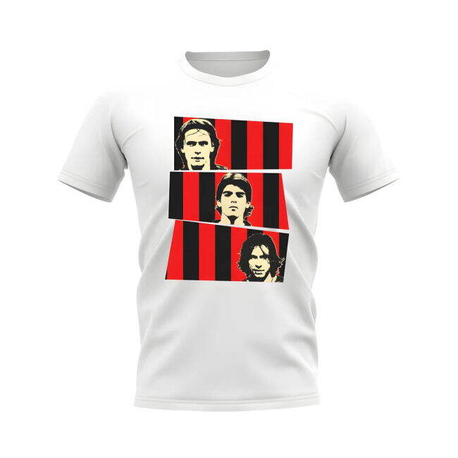 Inzaghi Kaka Pirlo AC Milan Trio T-Shirt (White)