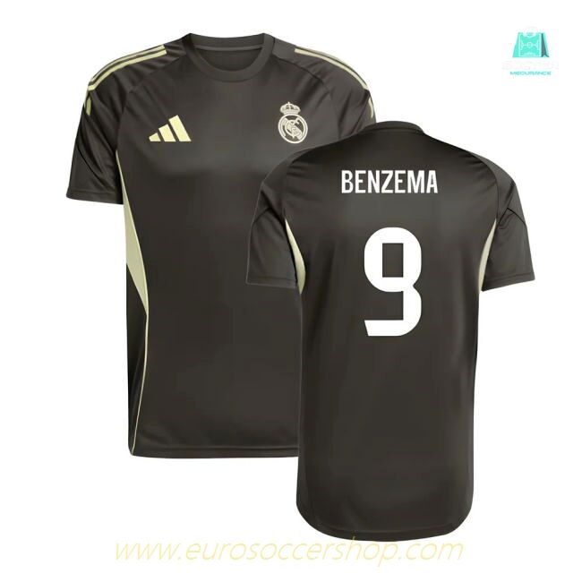 2025-2026 Real Madrid Training Jersey (Utility Grey) (Benzema 9)