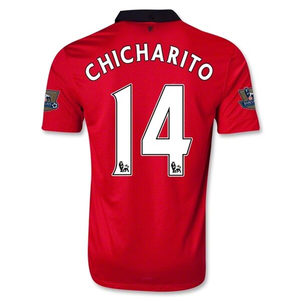 13-14 Manchester United 14 CHICHARITO Home Jersey Shirt - Official