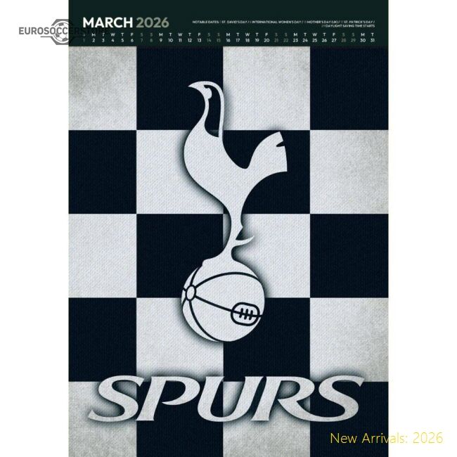 2025-2026 Premier League Tottenham Hotspur Jersey Calendar