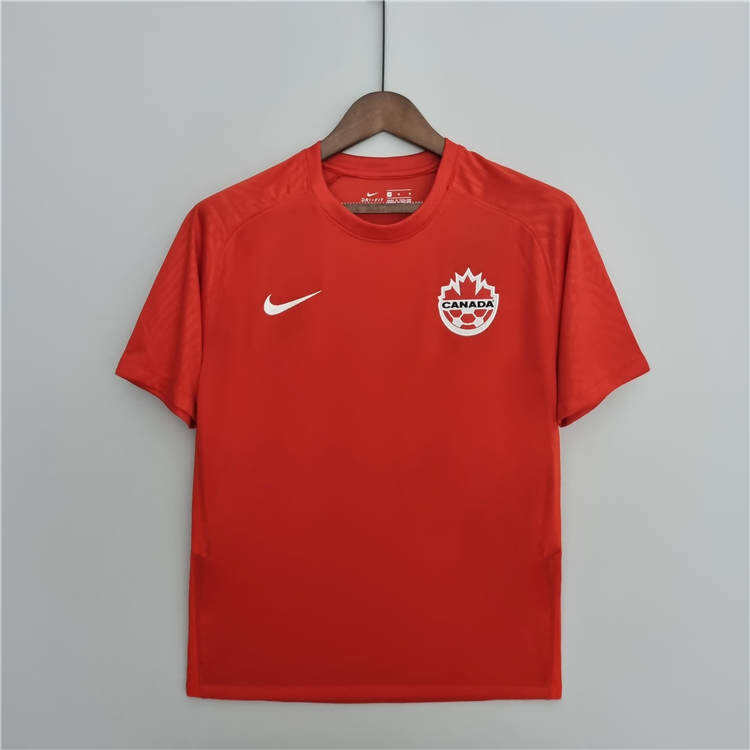Breathable Canada World Cup 2022 Home Red Soccer Jersey Soccer Shirt