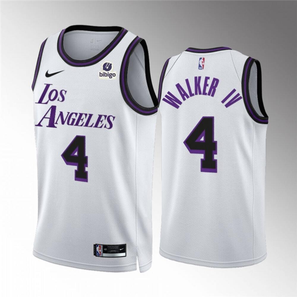 Los Angeles Lakers 4 Jersey White City Edition - Basketball Fan Gear