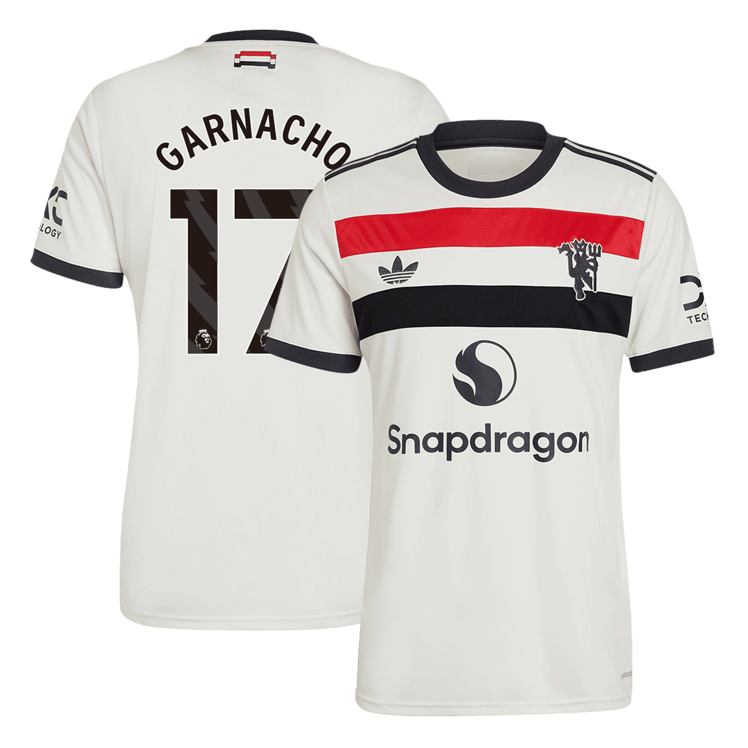GARNACHO #17 Manchester United Third Away Soccer Jersey 2024/25Authent