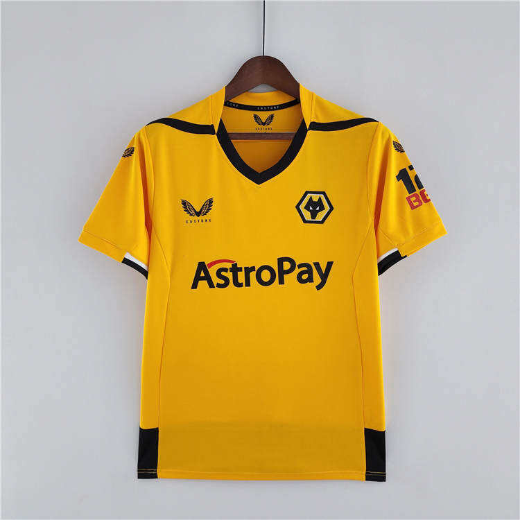 Wolverhampton Wanderers 2223 Home Yellow Soccer Jerseys Football